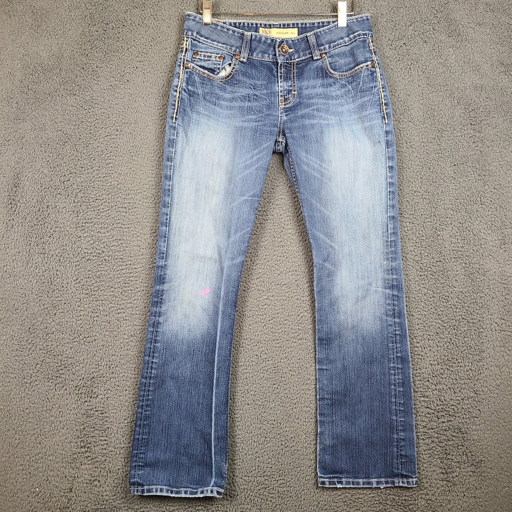 BKE Culture Bootcut Jeans Womens 30x31.5 Medium Wash Embroidered Low Rise Denim